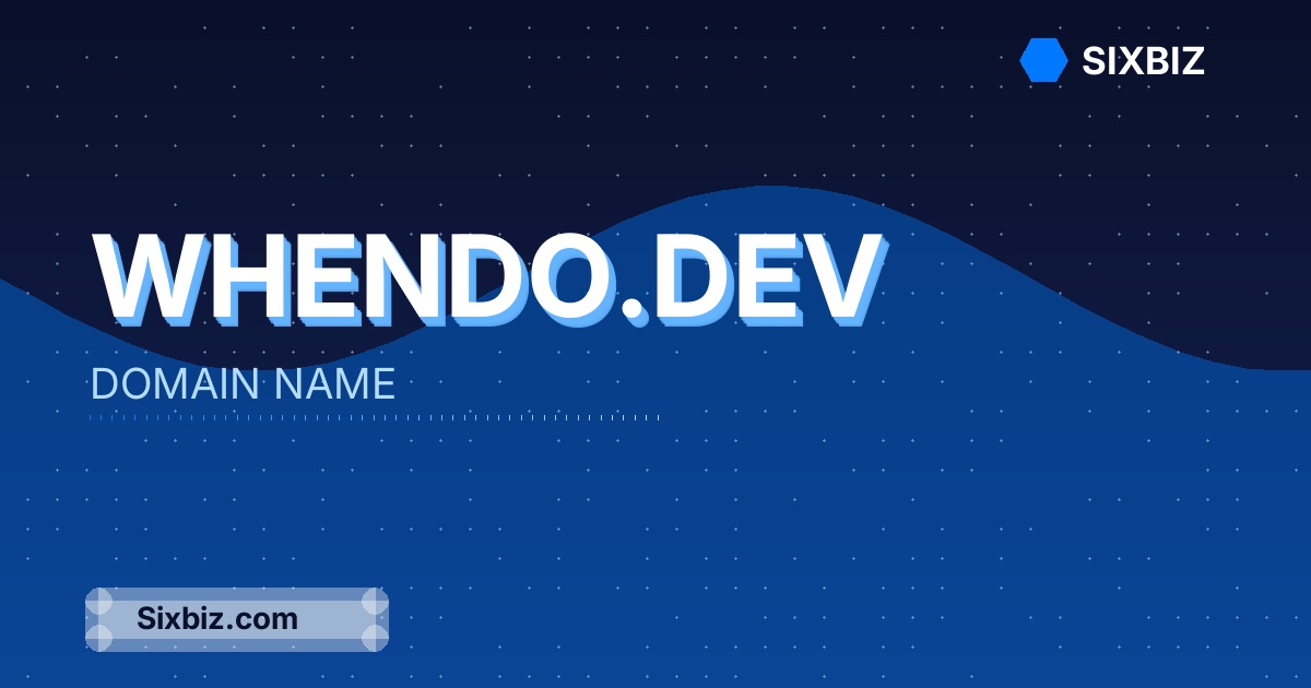 whendo.dev - Premium Domain Name For Sale