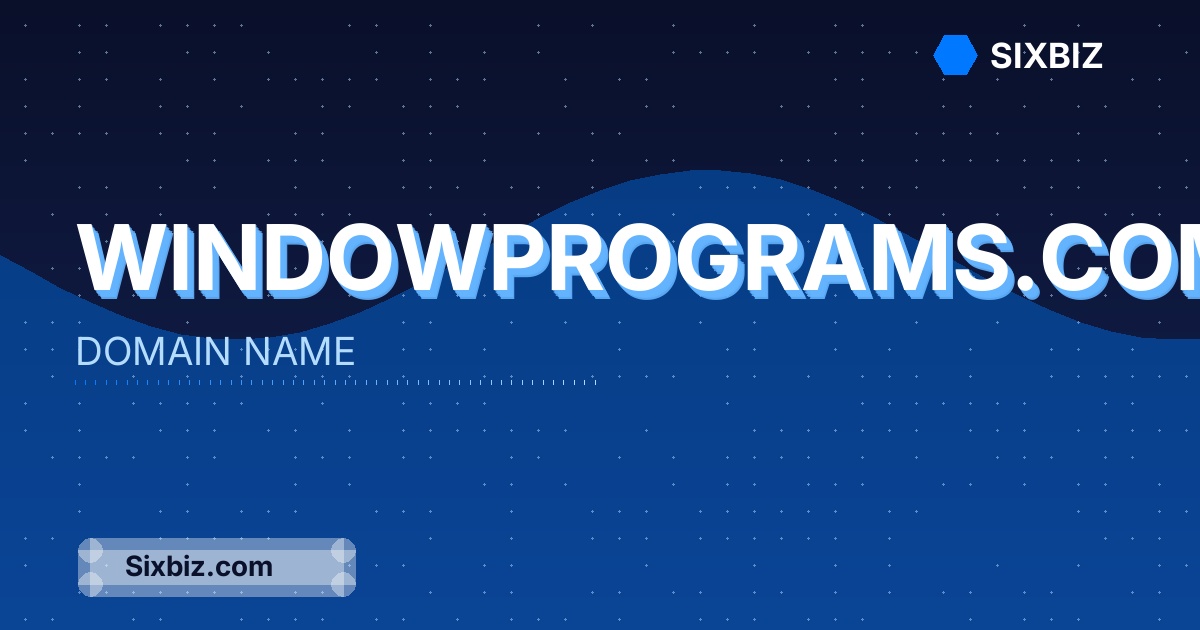 windowprograms.com - Premium Domain Name For Sale