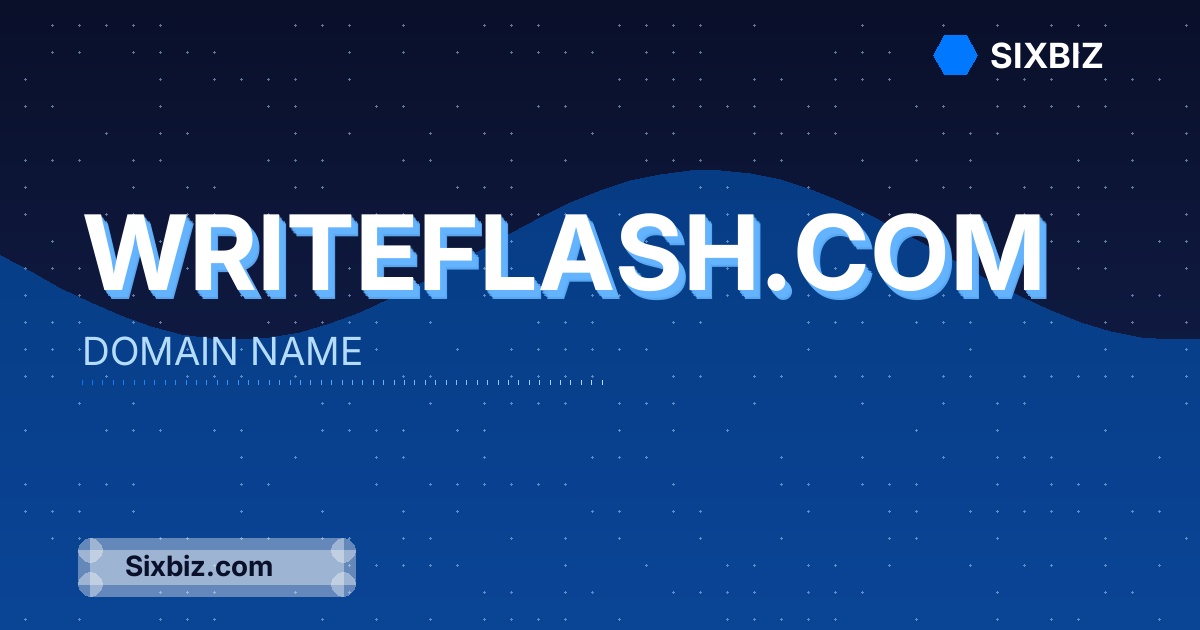 writeflash.com - Premium Domain Name For Sale